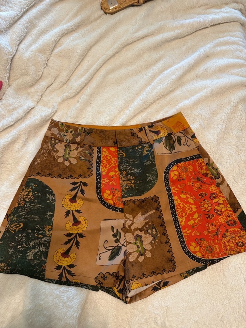 High Waist Printed Women’s Shorts - Multicolor